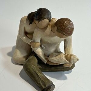 Willow Tree Family Embrace Figurine - Cream and Brown